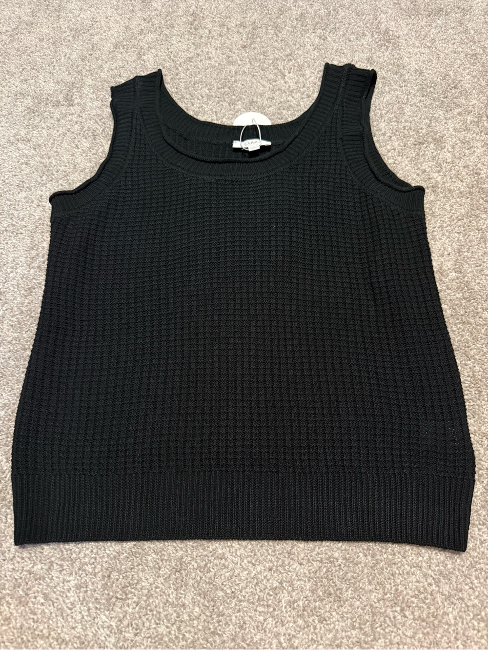 Oddi Black Knit Sleeveless Tank Top